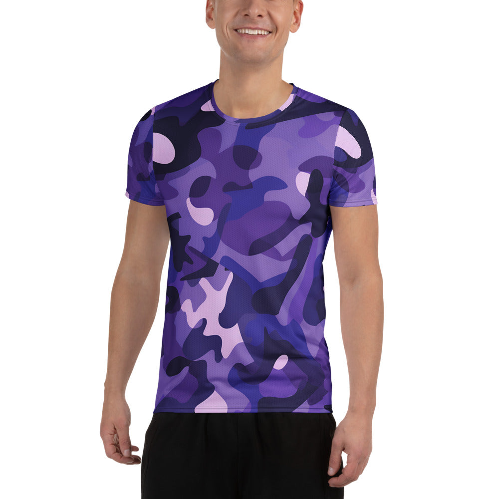 Purple Camouflage v1 Sport-T-Shirt für Herren Sport T-Shirt JLR Design