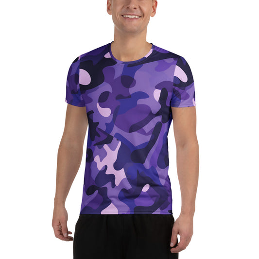 Purple Camouflage v1 Sport-T-Shirt für Herren Sport T-Shirt JLR Design