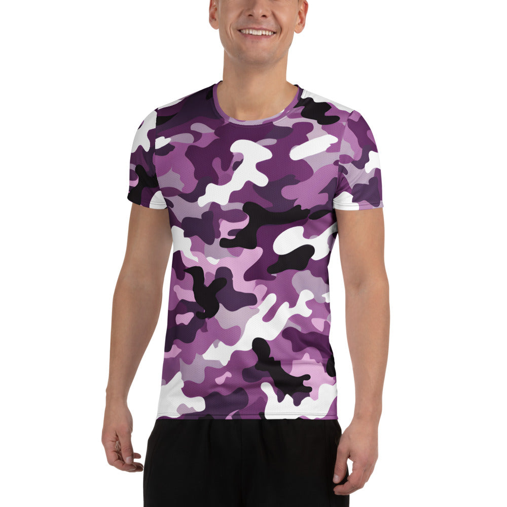 Purple Camouflage v4 Sport-T-Shirt für Herren Sport T-Shirt JLR Design