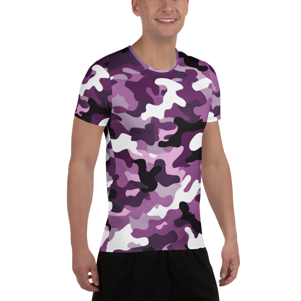 Purple Camouflage v4 Sport-T-Shirt für Herren Sport T-Shirt JLR Design