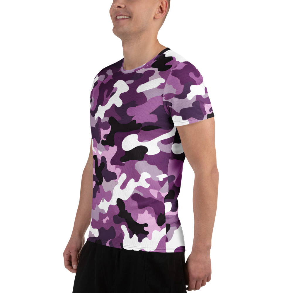 Purple Camouflage v4 Sport-T-Shirt für Herren Sport T-Shirt JLR Design