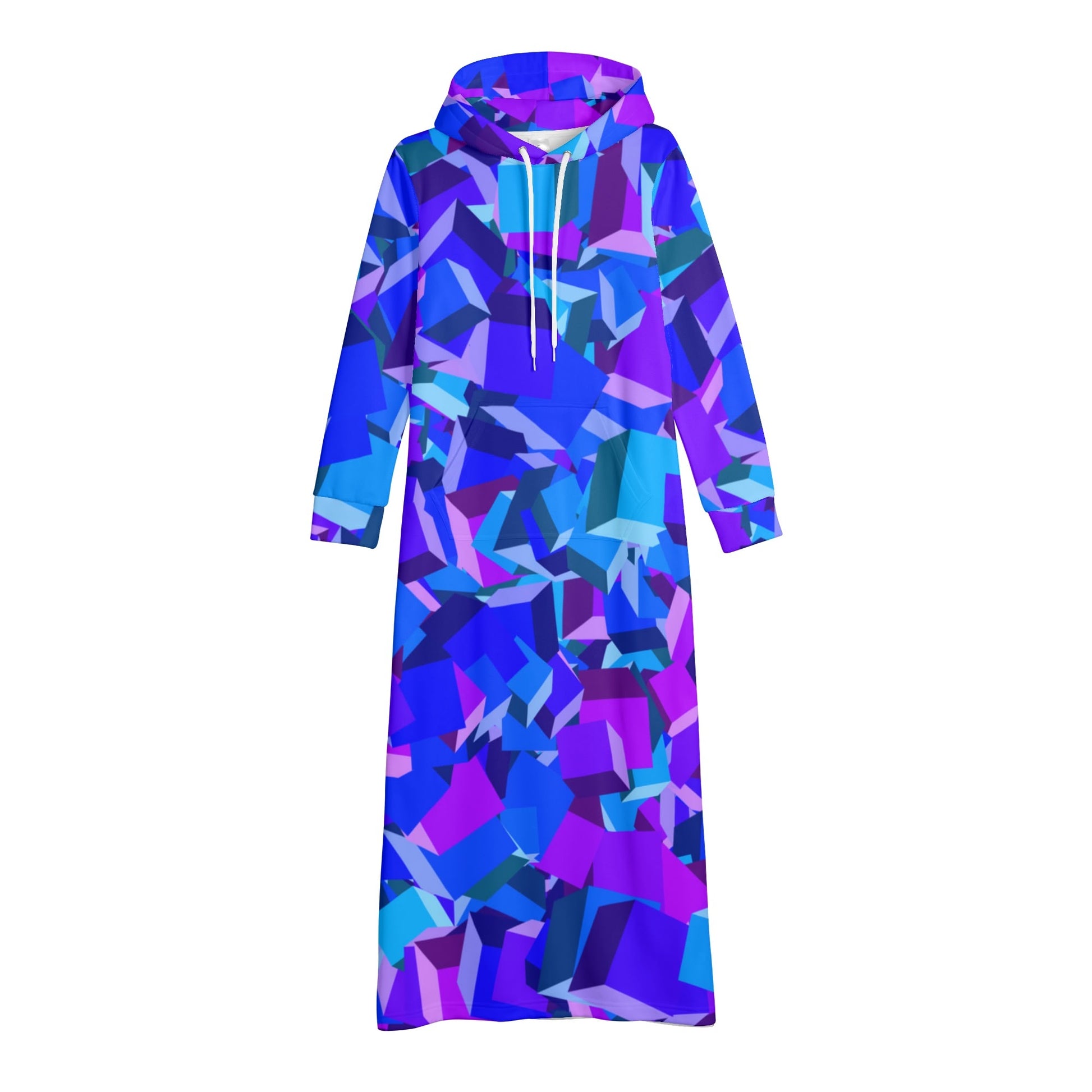 Purple Cube bequemes leichtes Hoodie Kleid Hoodiekleid JLR Design
