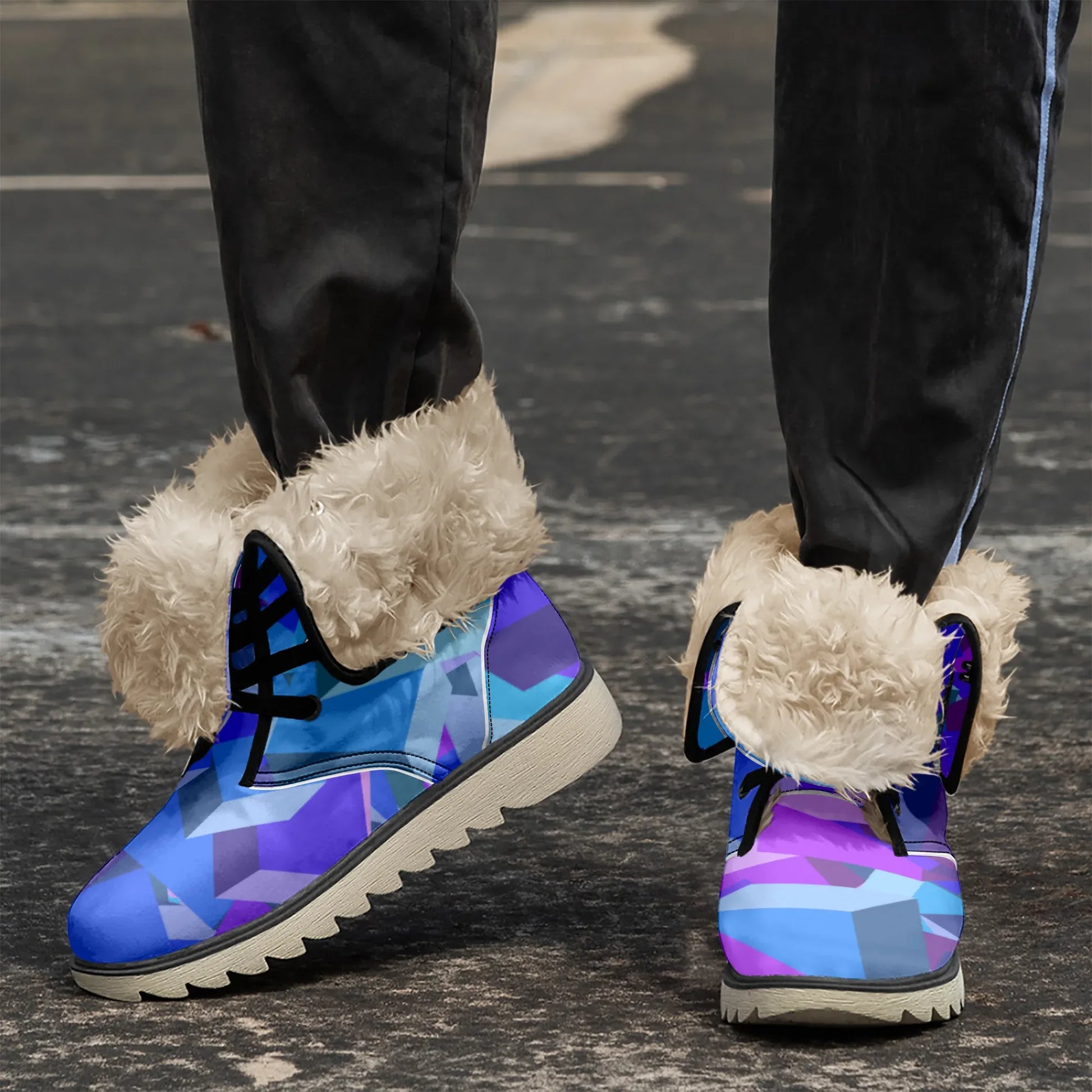 purple-cube-chic-boots-mit-pluschfutter-stiefel-jlr-design-3 - JLR Design