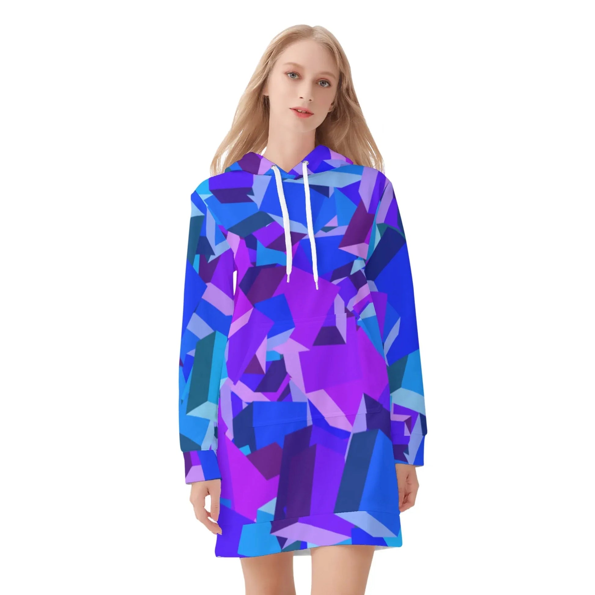 purple-cube-velvet-hoodie-dress-hoodiekleid-jlr-design-83044 - JLR Design