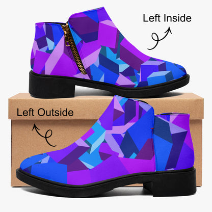 Purple Cube elegante Reißverschluss-Stiefeletten Stiefeletten JLR Design