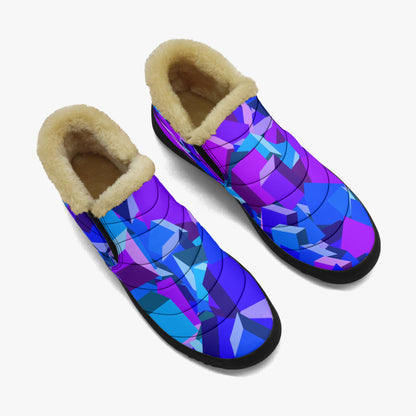 Purple Cube Faux Fur Slipper Slipper JLR Design