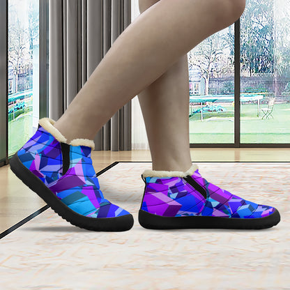 Purple Cube Faux Fur Slipper Slipper JLR Design