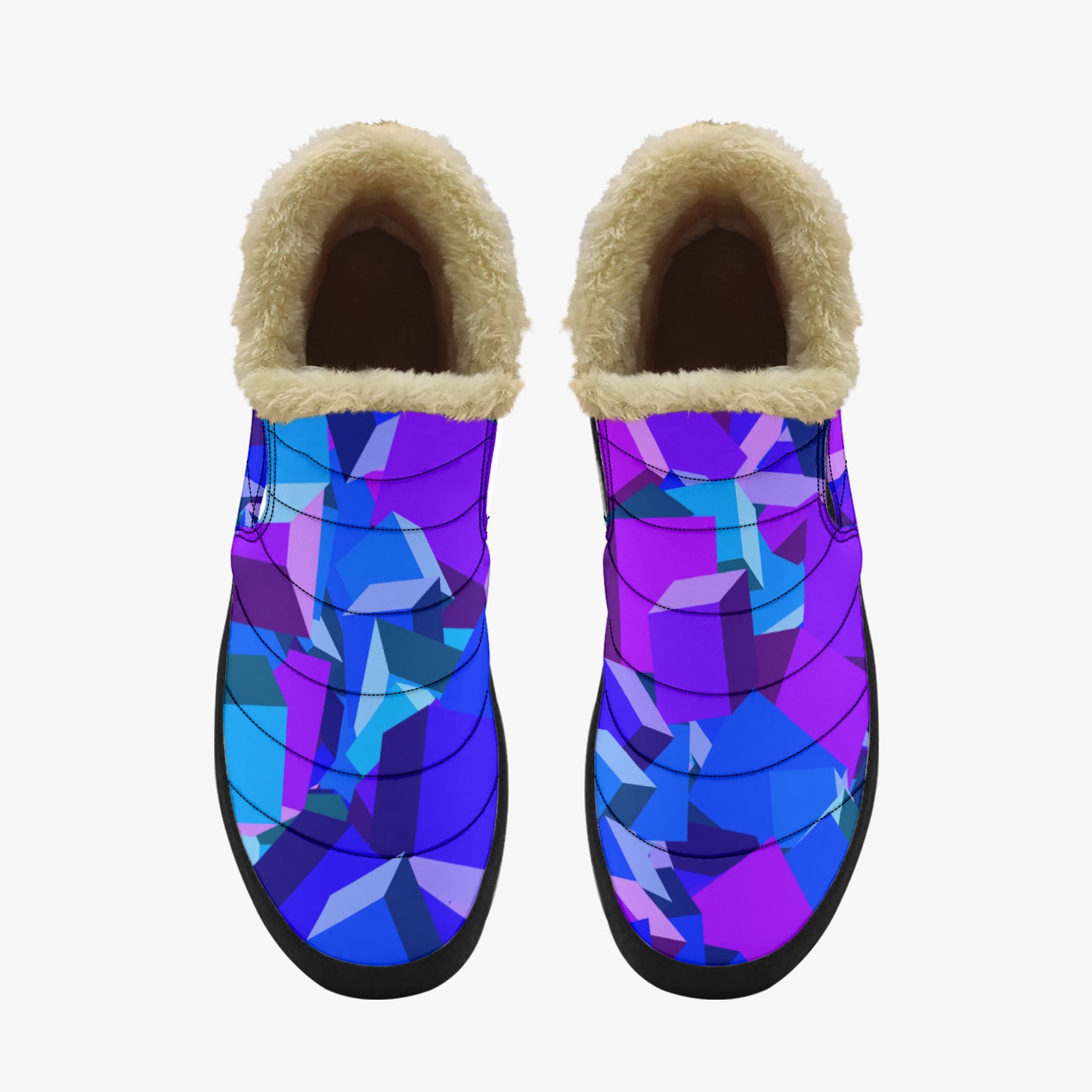 Purple Cube Faux Fur Slipper Slipper JLR Design