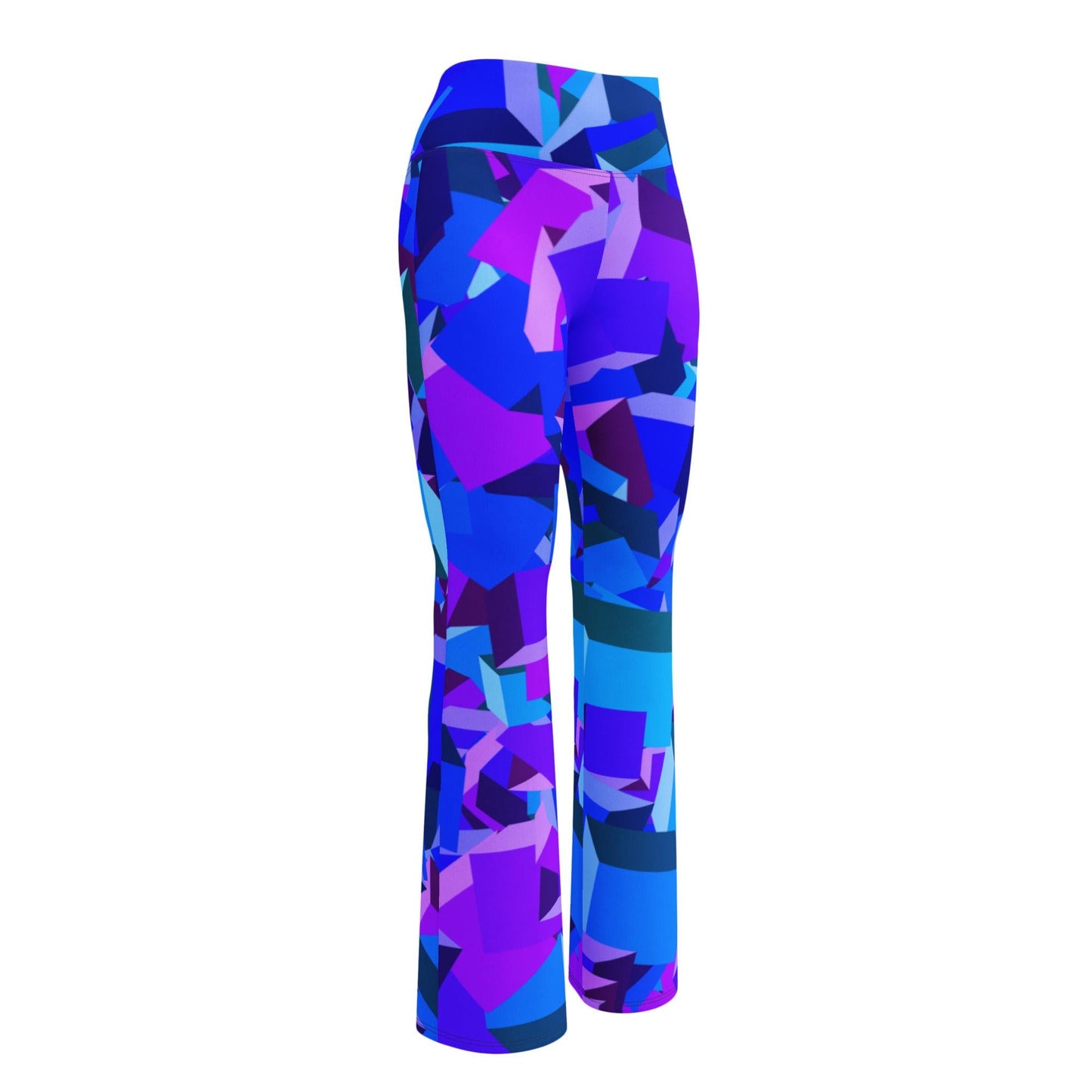 Purple Cube High Waist Flare Leggings Flare Leggings 69.99 cube, Flare, High, Leggings, Purple, Waist JLR Design