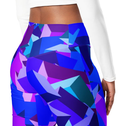 Purple Cube High Waist Flare Leggings Flare Leggings 69.99 cube, Flare, High, Leggings, Purple, Waist JLR Design