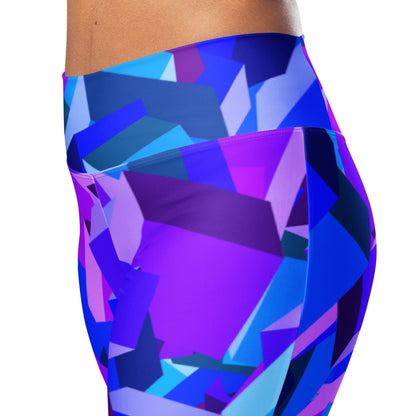 Purple Cube High Waist Flare Leggings Flare Leggings 69.99 cube, Flare, High, Leggings, Purple, Waist JLR Design