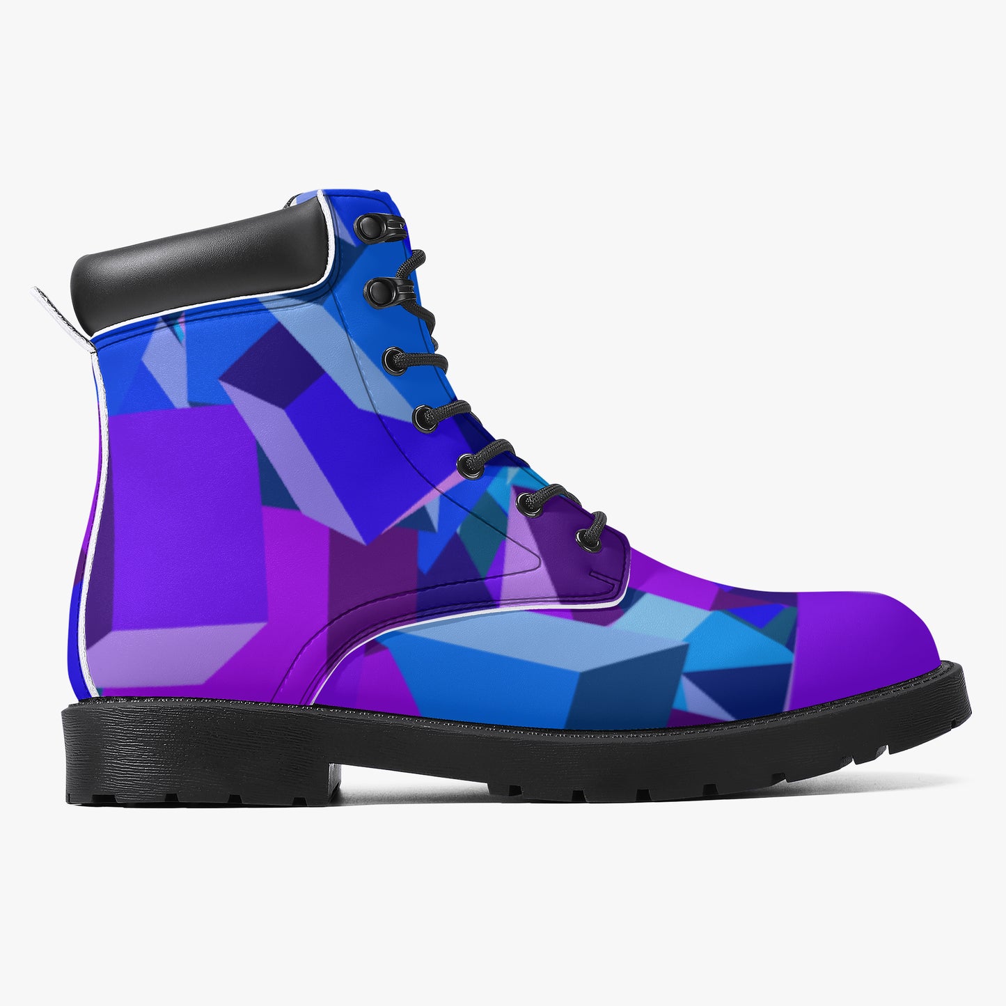 Purple Cube Leder Boots | Stylische und Warme Winterstiefel Boots JLR Design