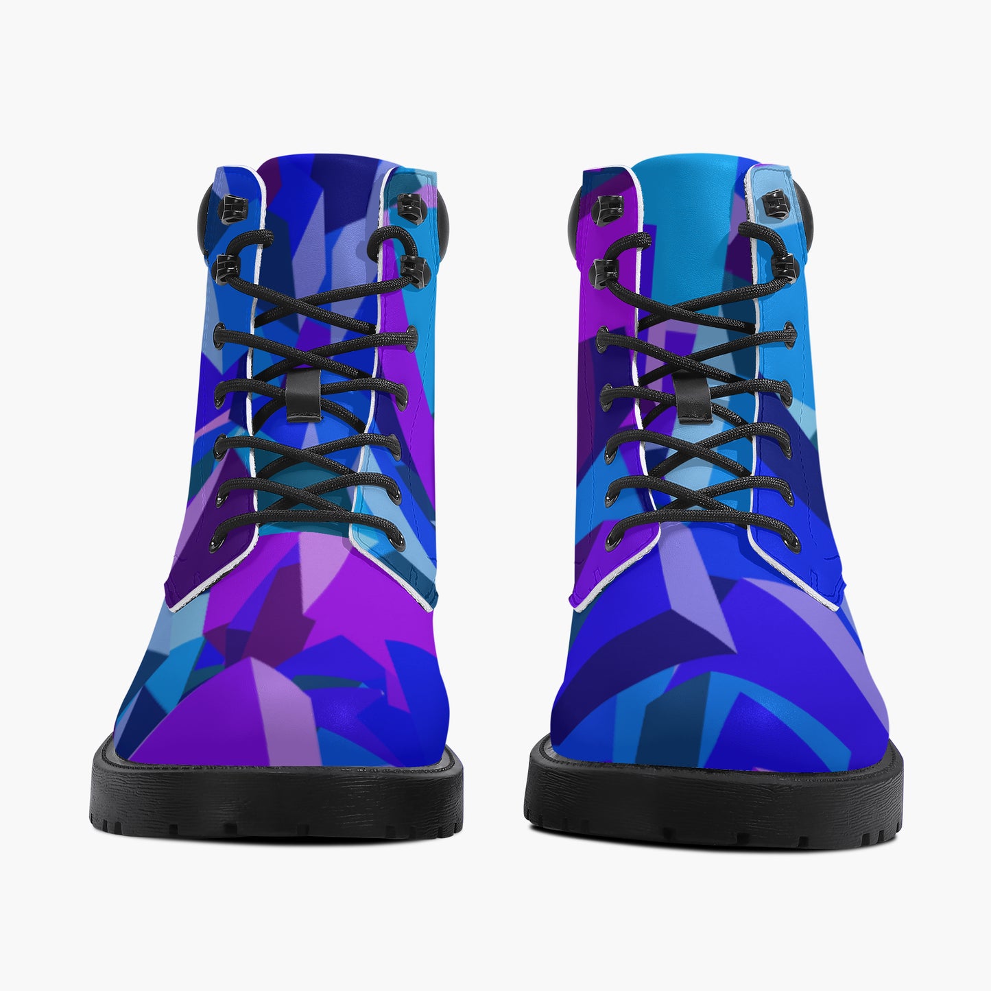 Purple Cube Leder Boots | Stylische und Warme Winterstiefel Boots JLR Design