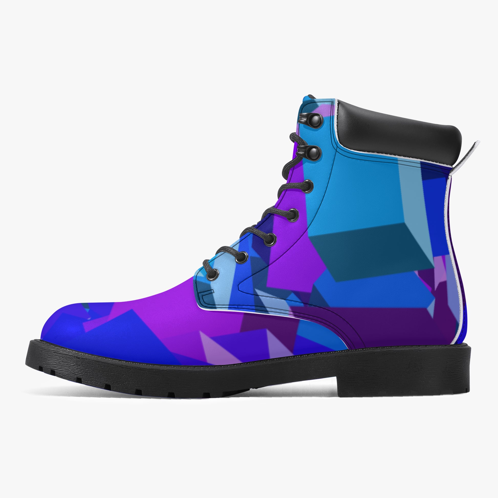 Purple Cube Leder Boots | Stylische und Warme Winterstiefel Boots JLR Design