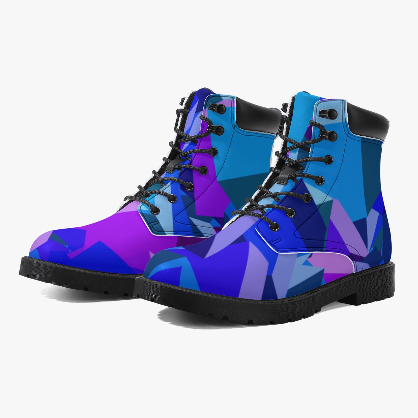 Purple Cube Leder Boots | Stylische und Warme Winterstiefel Boots JLR Design