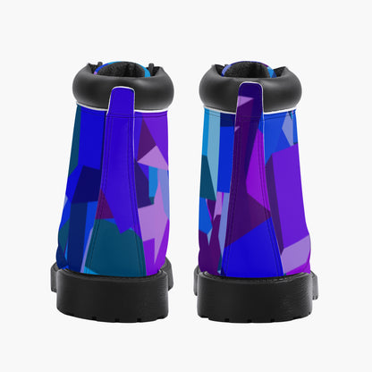 Purple Cube Leder Boots | Stylische und Warme Winterstiefel Boots JLR Design