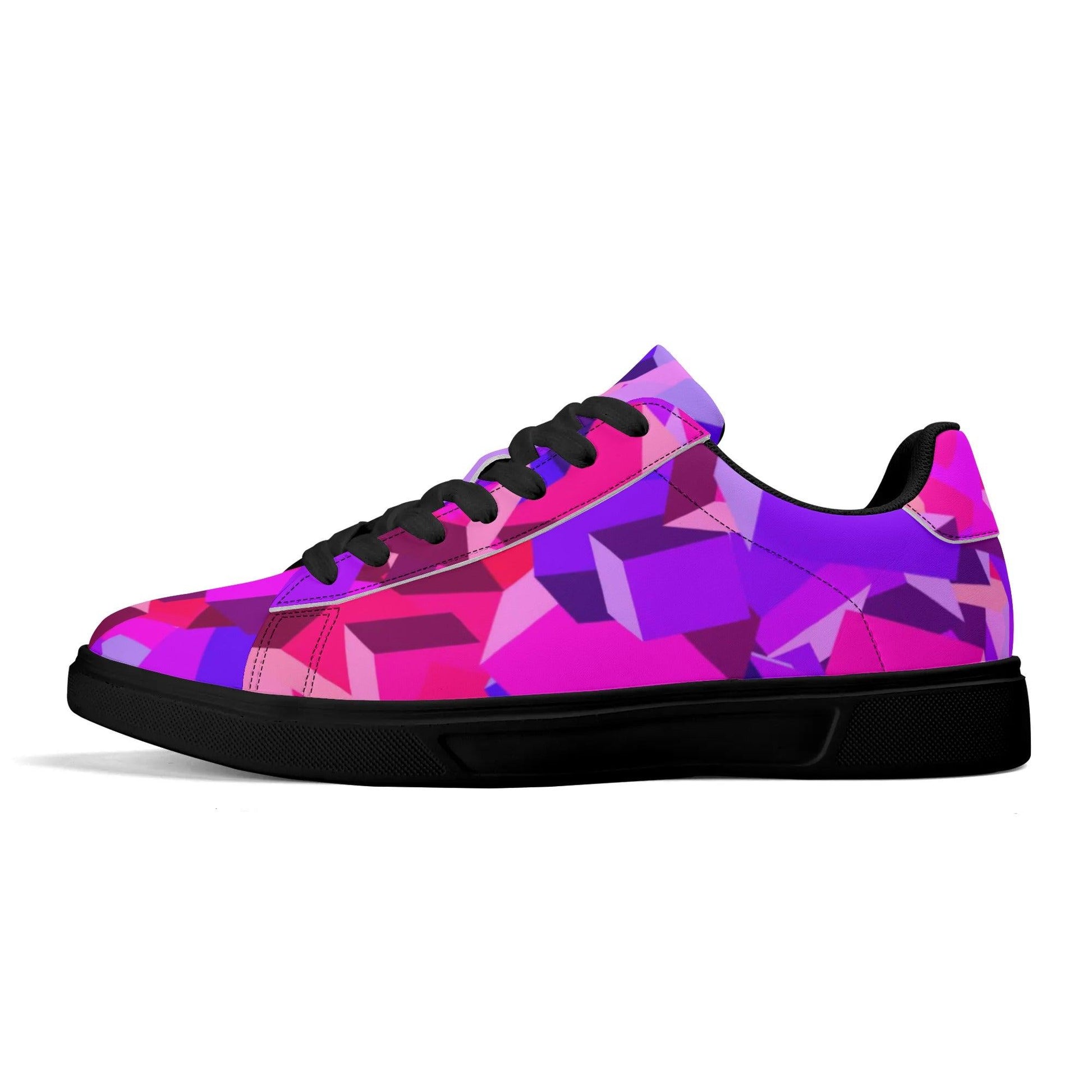 Purple Cube Low Top Leather Sneaker Low Top Sneaker 83.99 Leather, Low, Pink, Sneaker, Top JLR Design