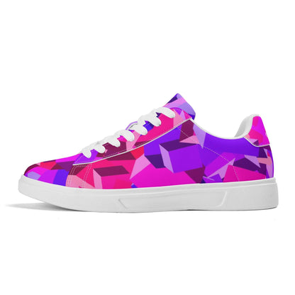 Purple Cube Low Top Leather Sneaker Low Top Sneaker 83.99 Leather, Low, Pink, Sneaker, Top JLR Design