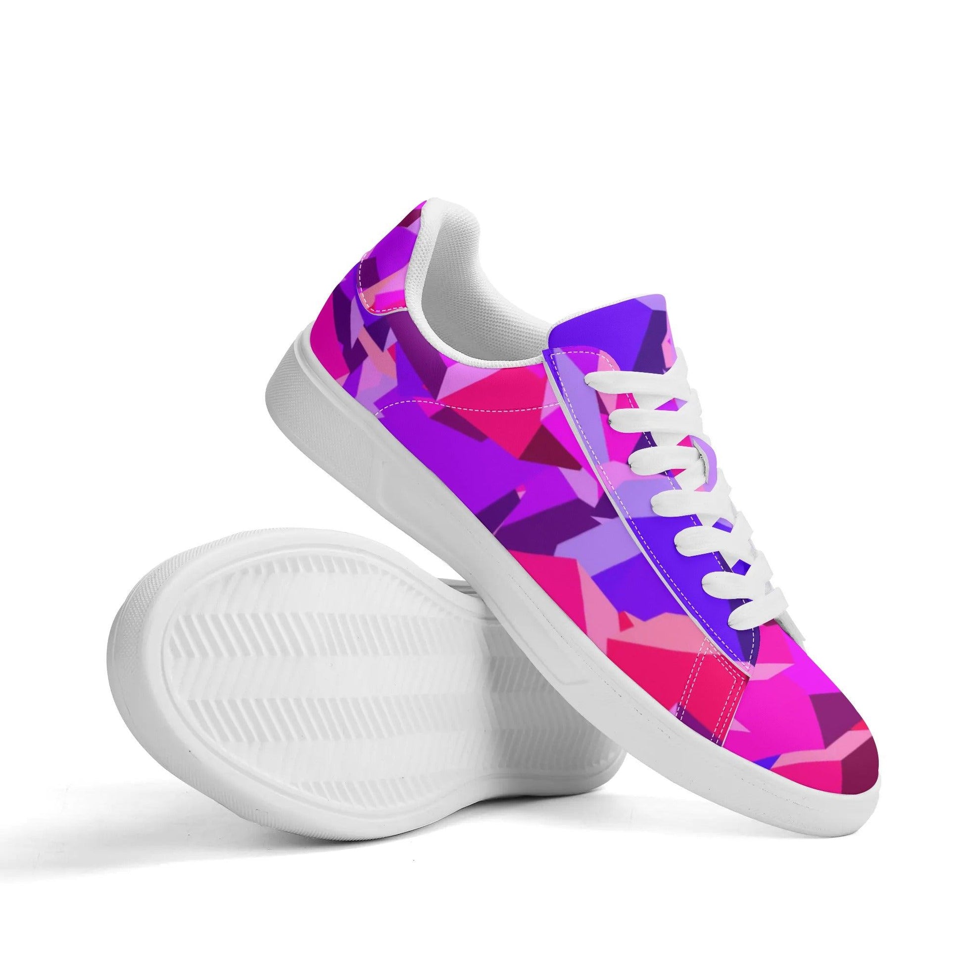 Purple Cube Low Top Leather Sneaker Low Top Sneaker 83.99 Leather, Low, Pink, Sneaker, Top JLR Design