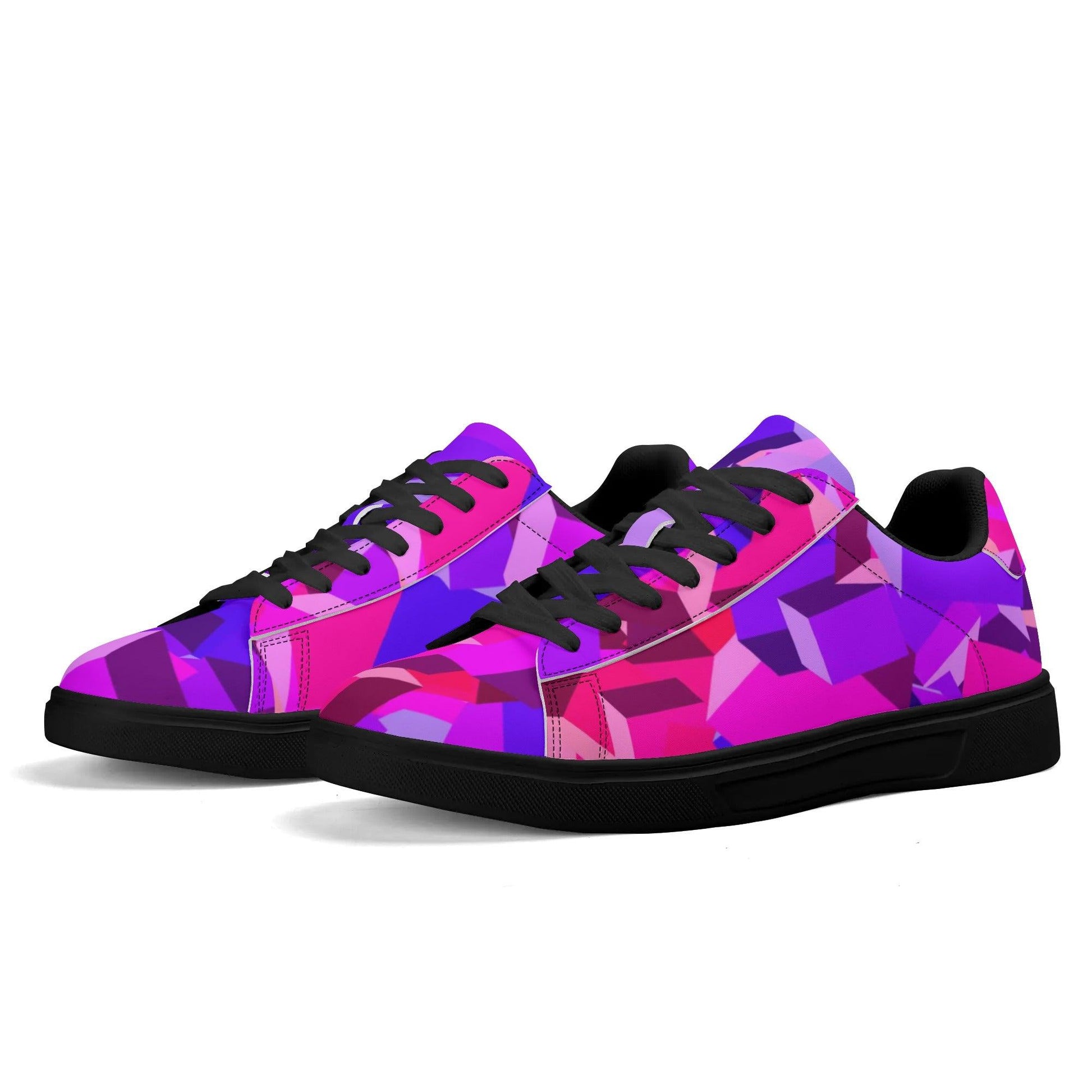 Purple Cube Low Top Leather Sneaker Low Top Sneaker 83.99 Leather, Low, Pink, Sneaker, Top JLR Design