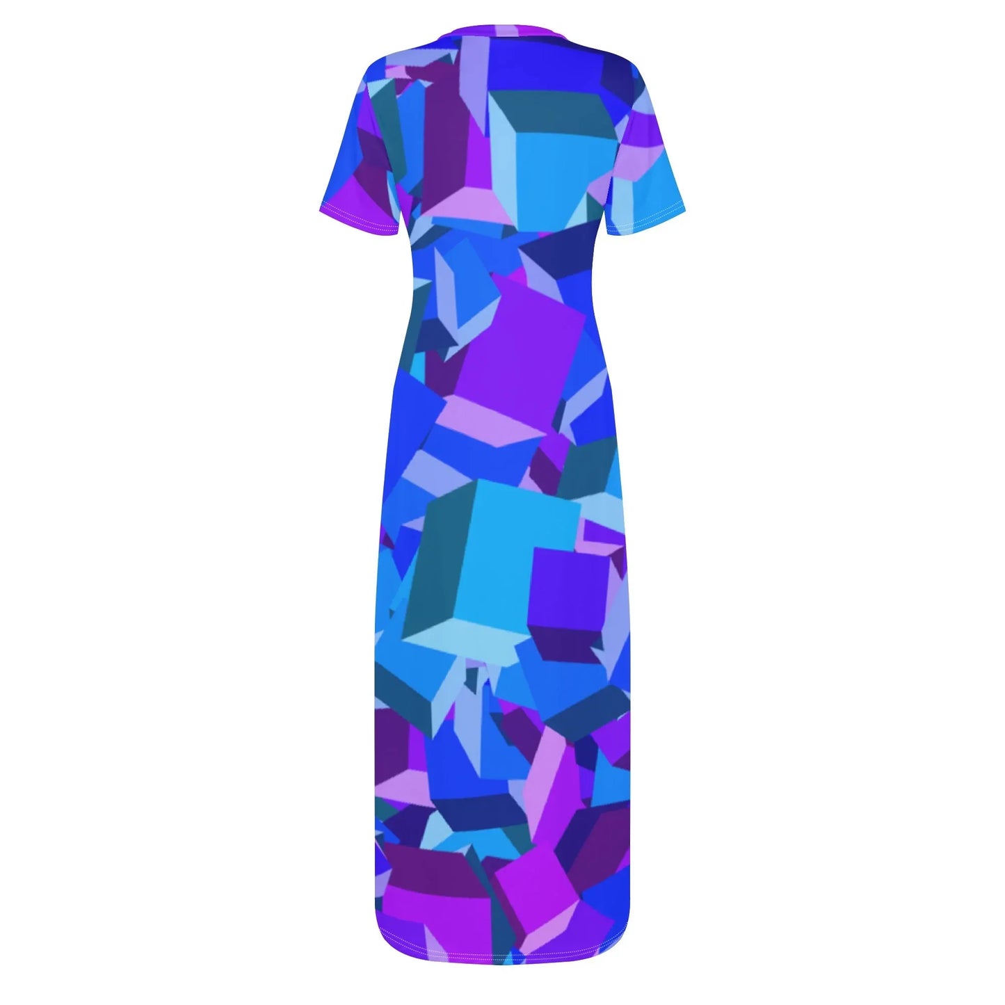 purple-cube-short-sleeve-long-dress-long-dress-jlr-design-10222 - JLR Design