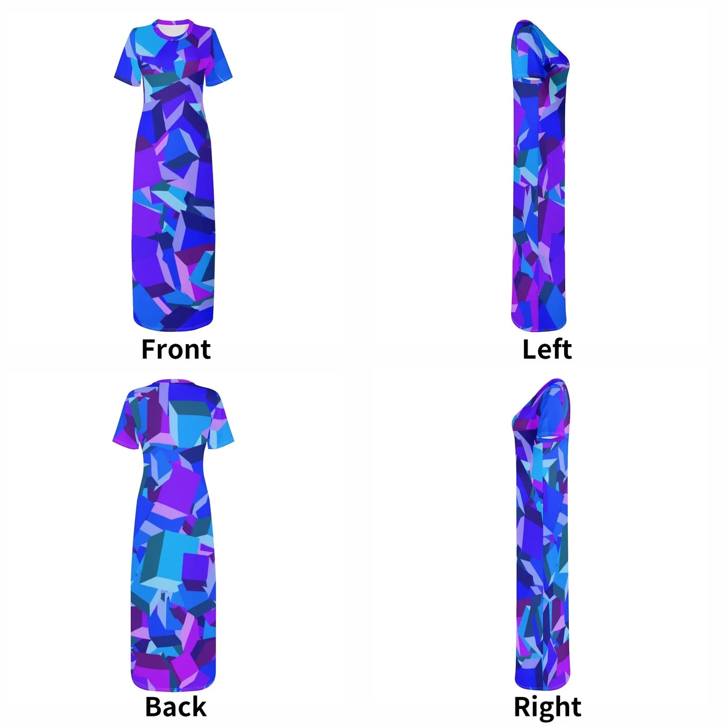 purple-cube-short-sleeve-long-dress-long-dress-jlr-design-47616 - JLR Design