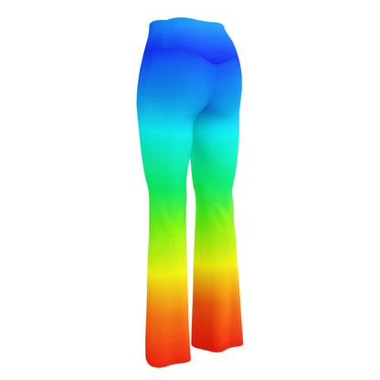 Rainbow High Waist Flare Leggings Flare Leggings 69.99 Flare, High, Leggings, rainbow, Waist JLR Design