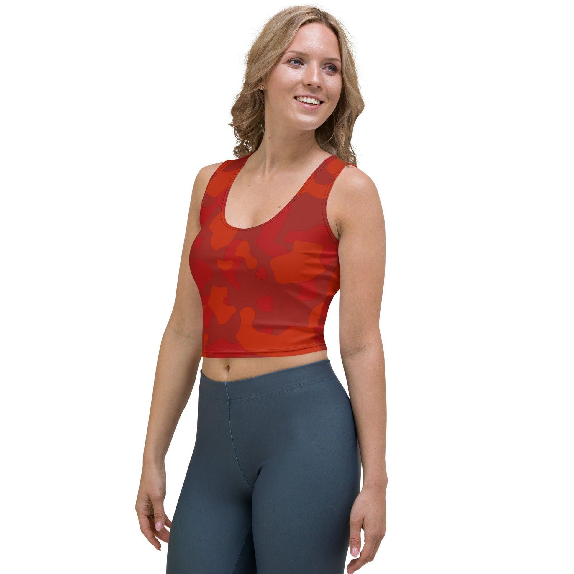 Red Camouflage Damen Crop Top Crop Top 47.99 Camouflage, Crop, Damen, Red, Top JLR Design