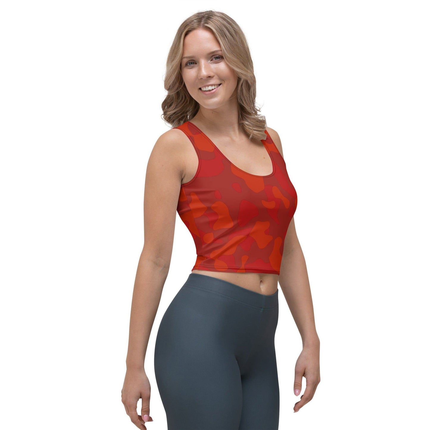 Red Camouflage Damen Crop Top Crop Top JLR Design