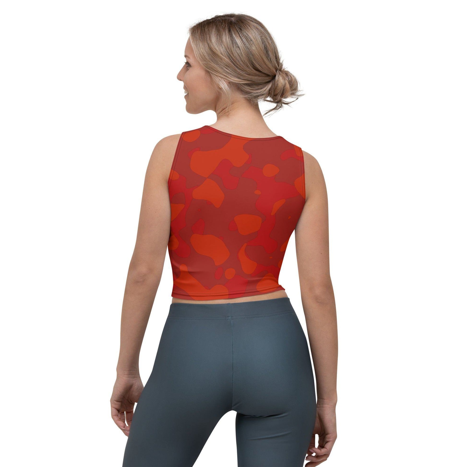 Red Camouflage Damen Crop Top Crop Top JLR Design