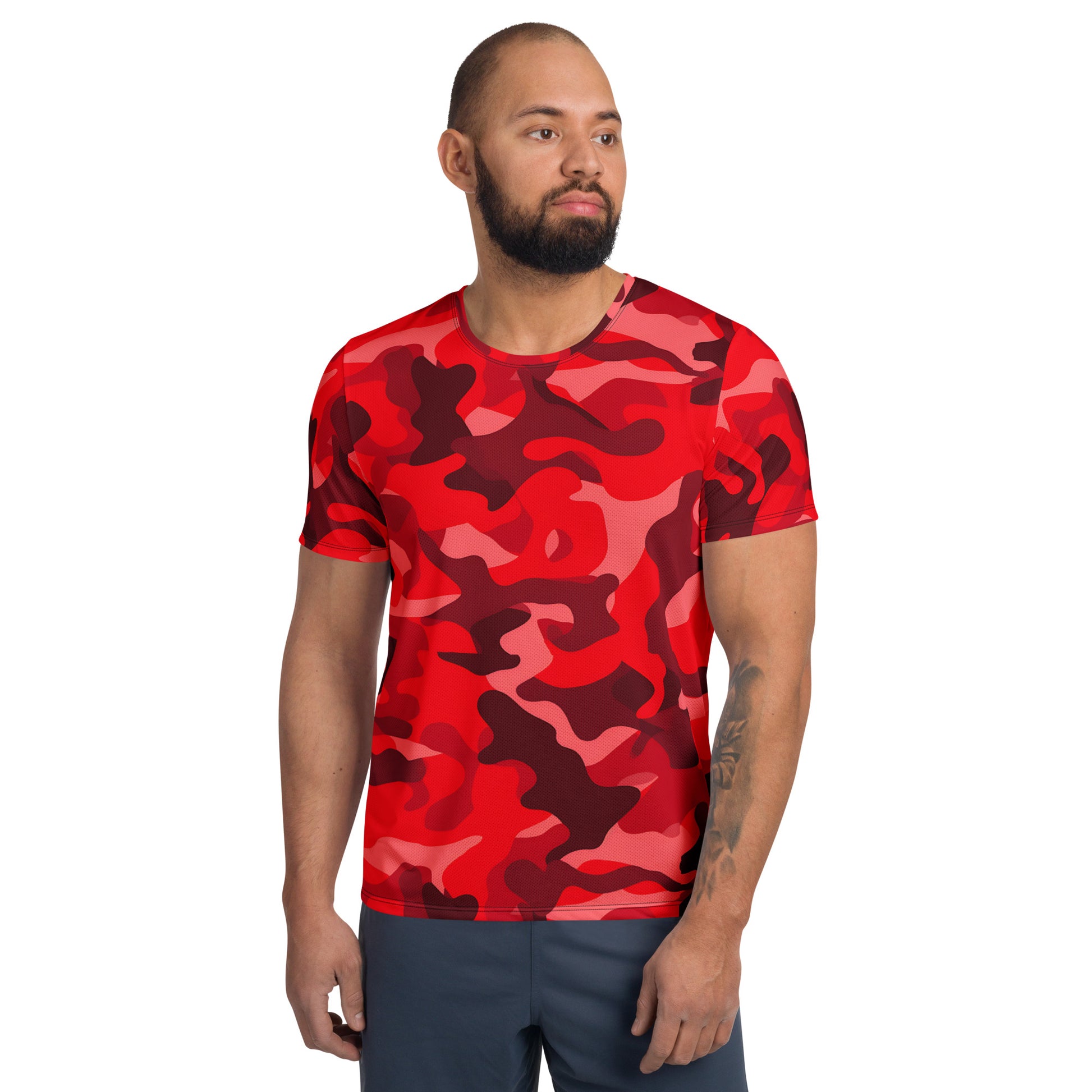 Red Camouflage v3 Sport-T-Shirt für Herren Sport T-Shirt JLR Design