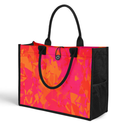 Red Crystal Canvas Shopper Tasche Einkaufstasche JLR Design