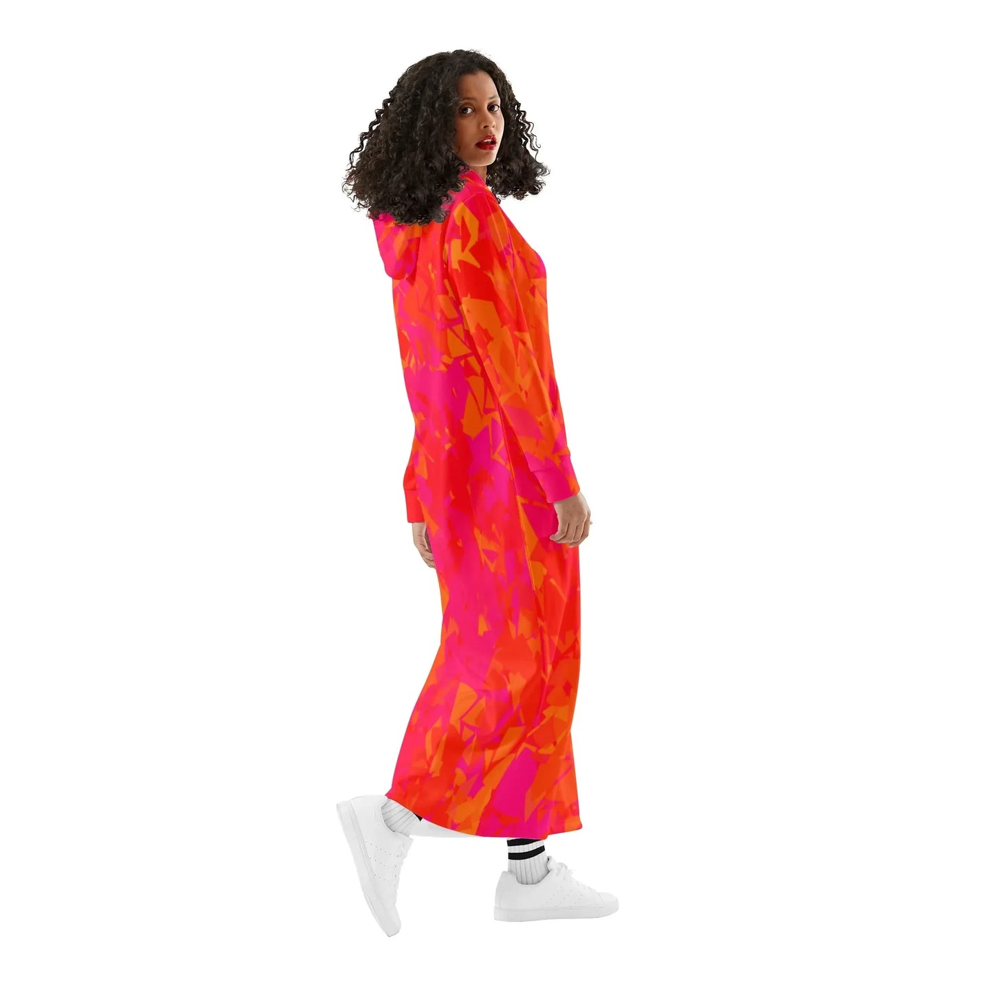 red-crystal-bequemes-leichtes-hoodie-kleid-hoodiekleid-jlr-design-22805 - JLR Design
