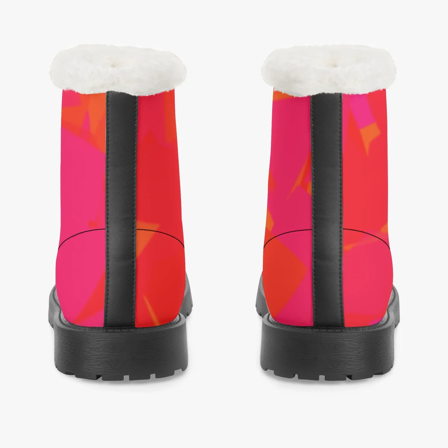 Red Crystal Faux Fur Leder Boots Boots JLR Design