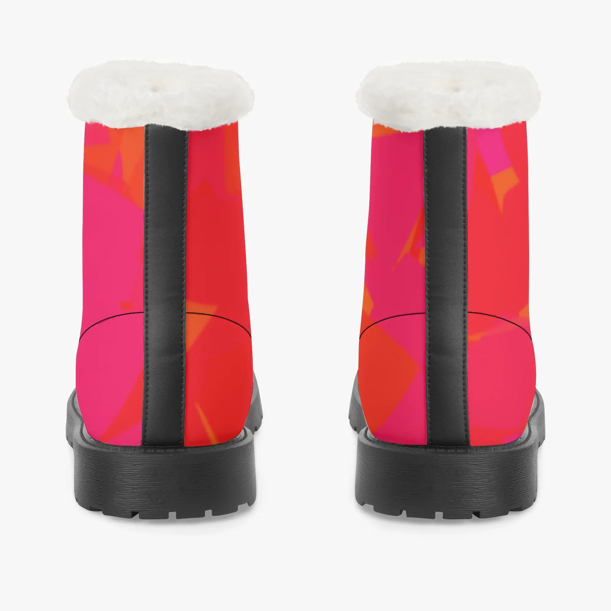 Red Crystal Faux Fur Leder Boots Boots JLR Design