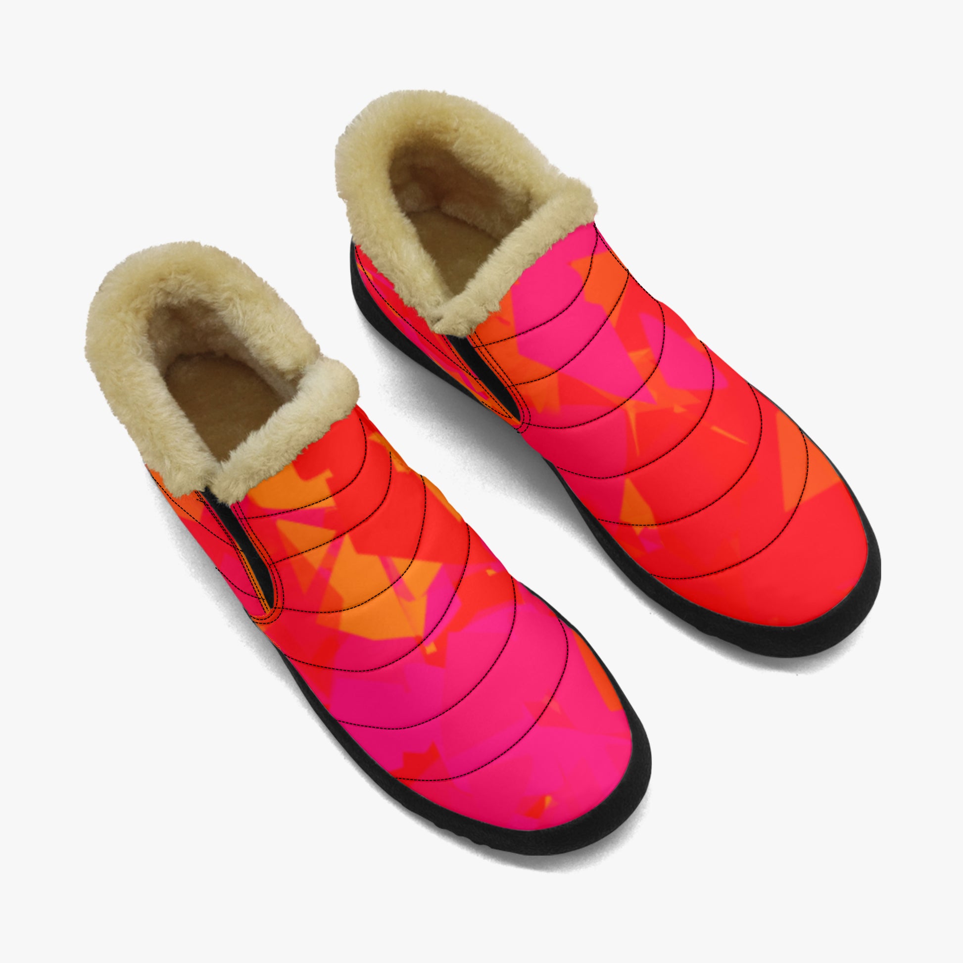 Red Crystal Faux Fur Slipper Slipper JLR Design