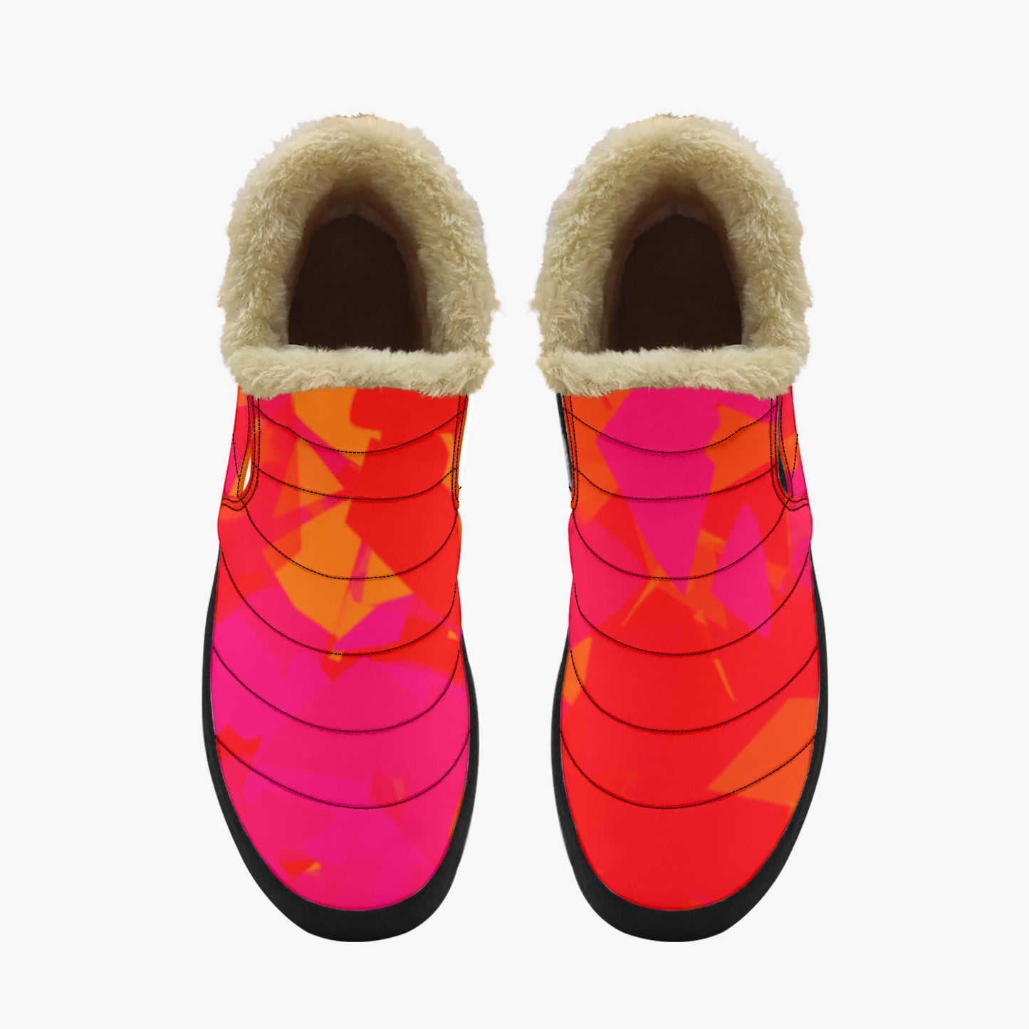 Red Crystal Faux Fur Slipper Slipper JLR Design