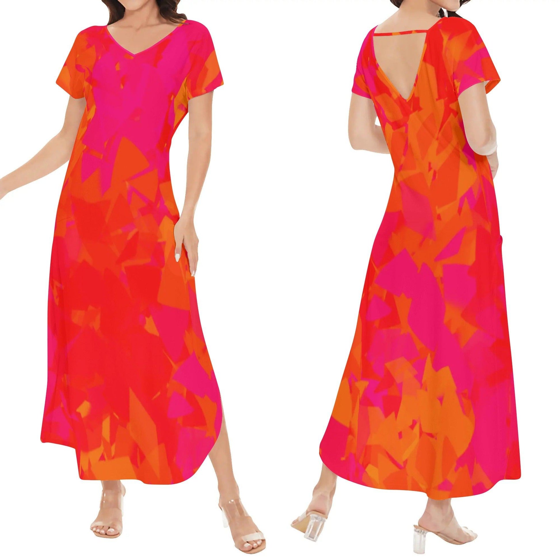 Red Crystal kurzärmliges drapiertes Kleid drapiertes Kleid 63.99 Crystal, drapiert, kleid, kurzärmlig, red JLR Design