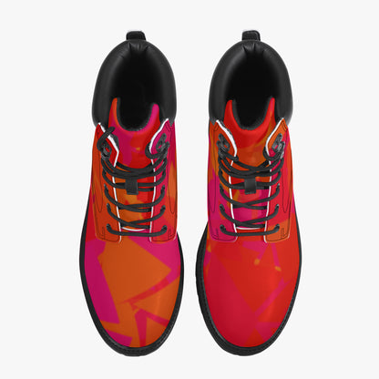 Red Crystal Leder Boots | Stylische und Warme Winterstiefel Boots JLR Design