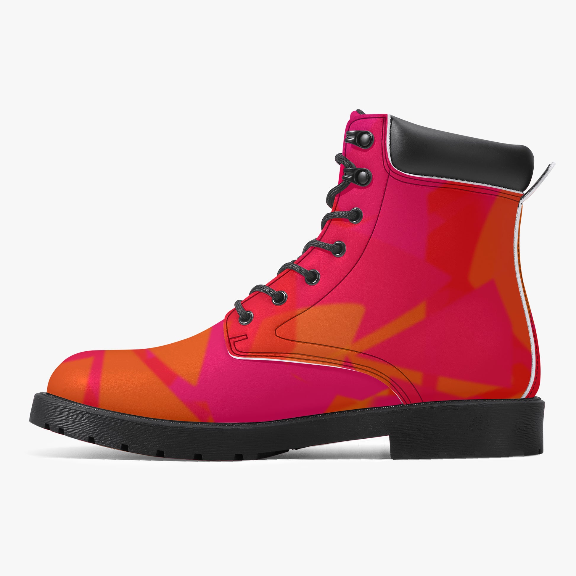Red Crystal Leder Boots | Stylische und Warme Winterstiefel Boots JLR Design