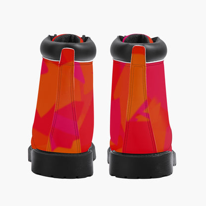 Red Crystal Leder Boots | Stylische und Warme Winterstiefel Boots JLR Design