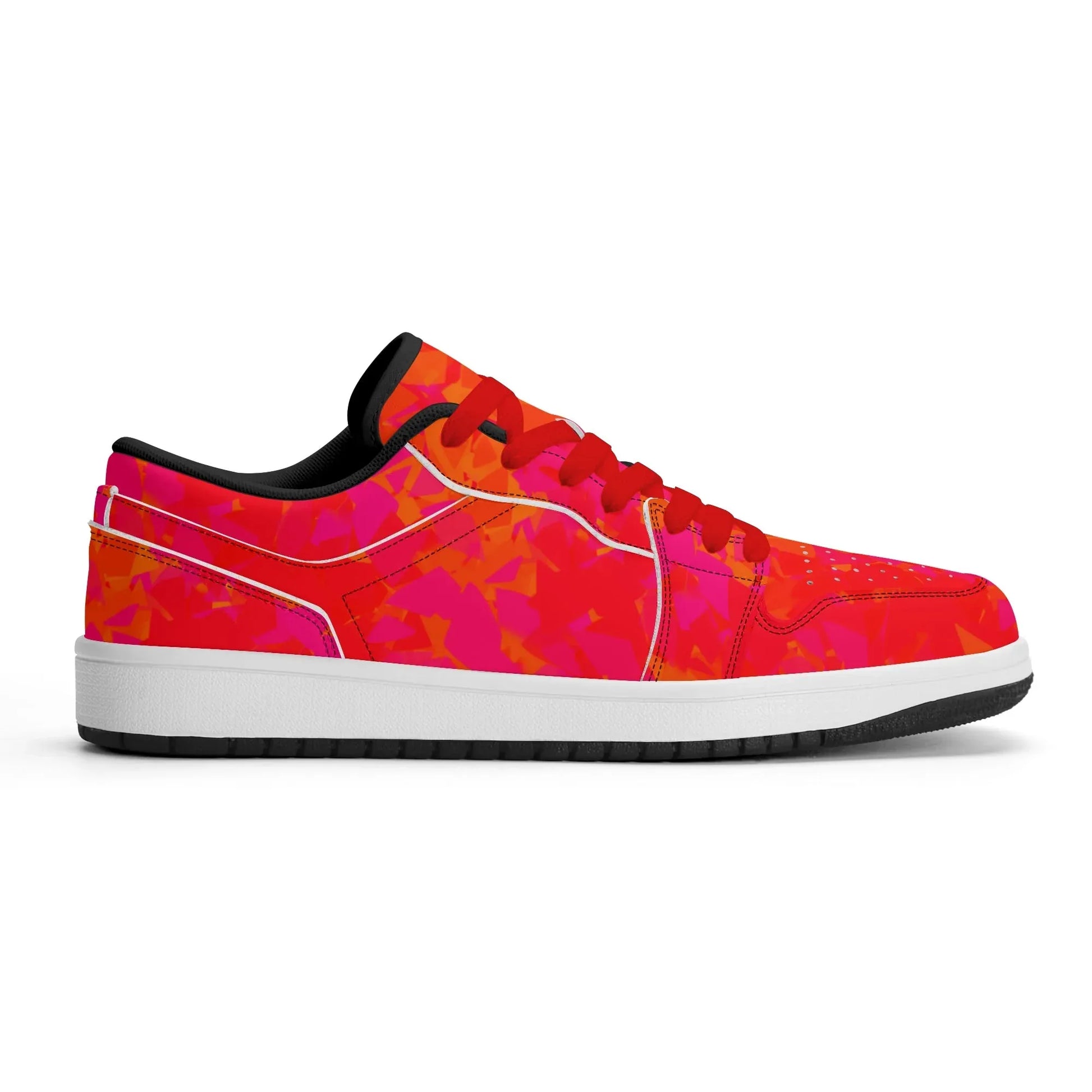 red-crystal-low-top-leder-sneaker-fur-damen-sneaker-jlr-design-15183 - JLR Design