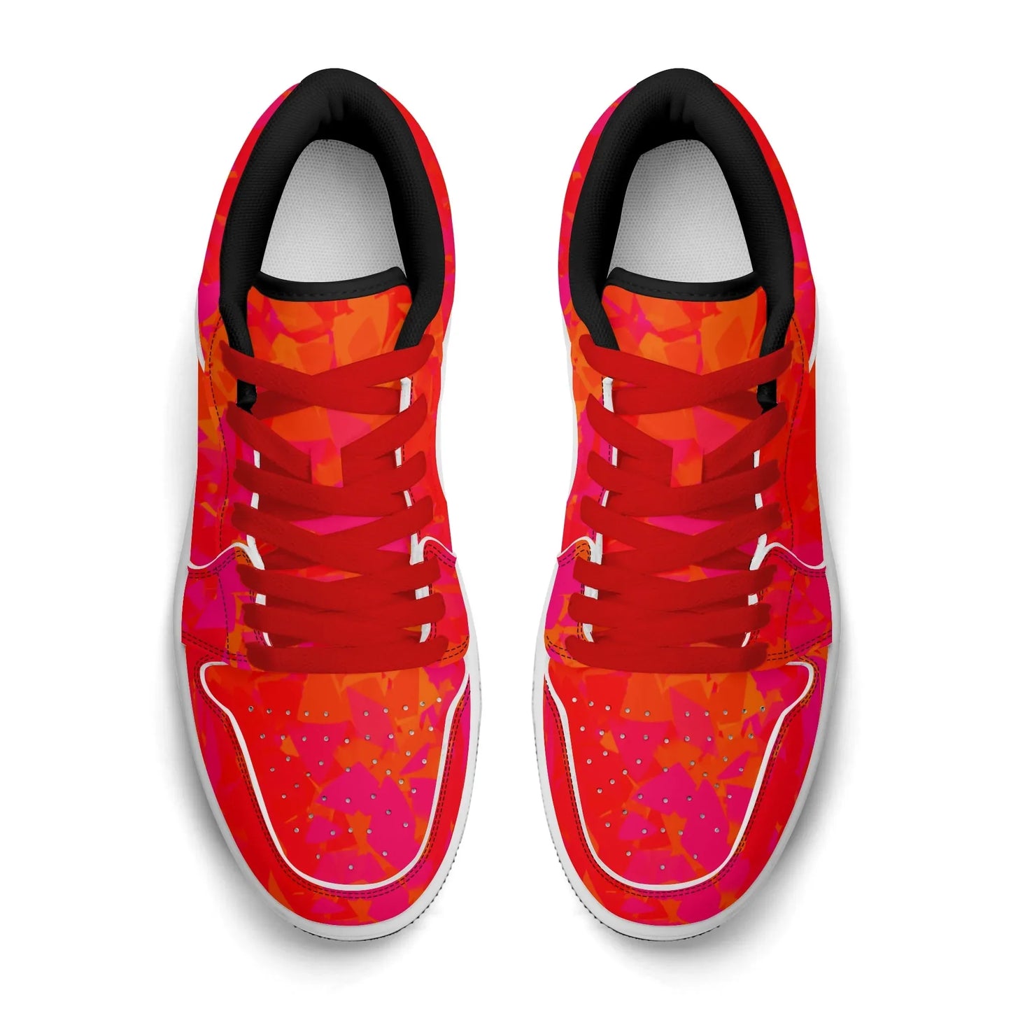 red-crystal-low-top-leder-sneaker-fur-damen-sneaker-jlr-design-17889 - JLR Design