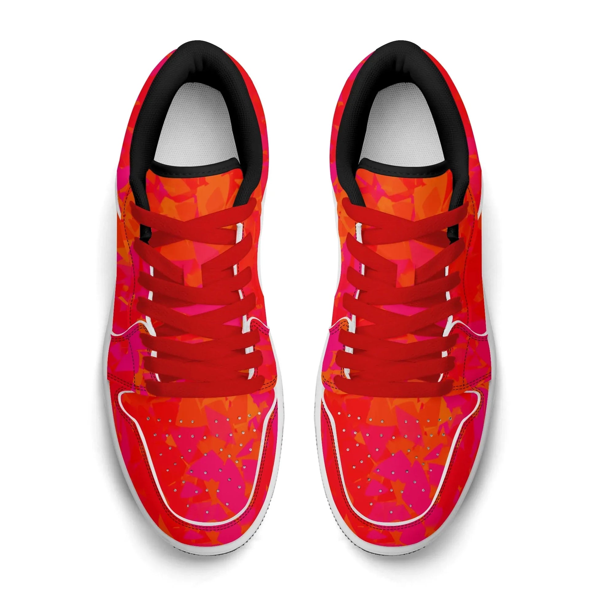 red-crystal-low-top-leder-sneaker-fur-damen-sneaker-jlr-design-17889 - JLR Design