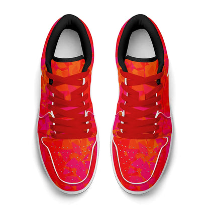 red-crystal-low-top-leder-sneaker-fur-damen-sneaker-jlr-design-17889 - JLR Design