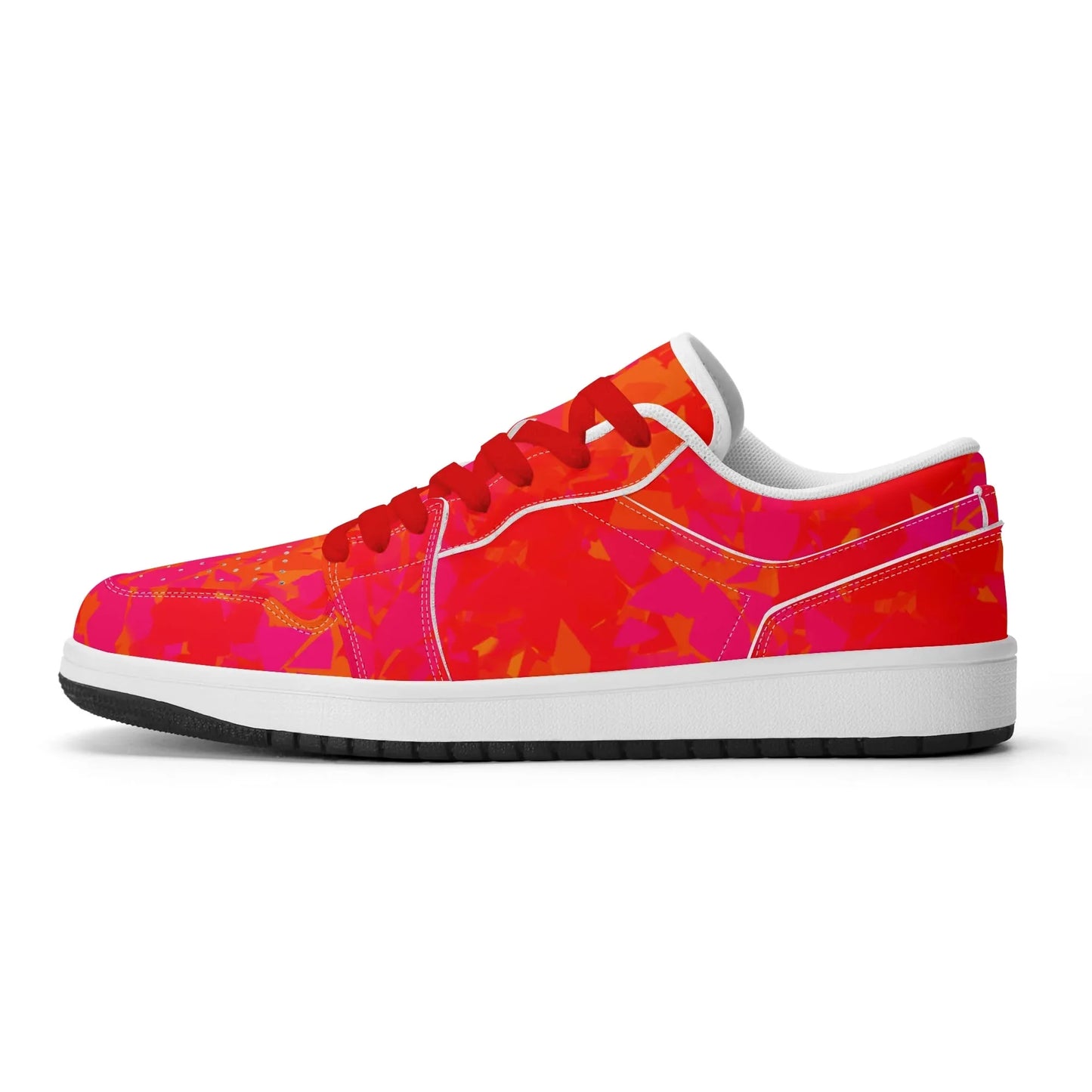 red-crystal-low-top-leder-sneaker-fur-damen-sneaker-jlr-design-55075 - JLR Design
