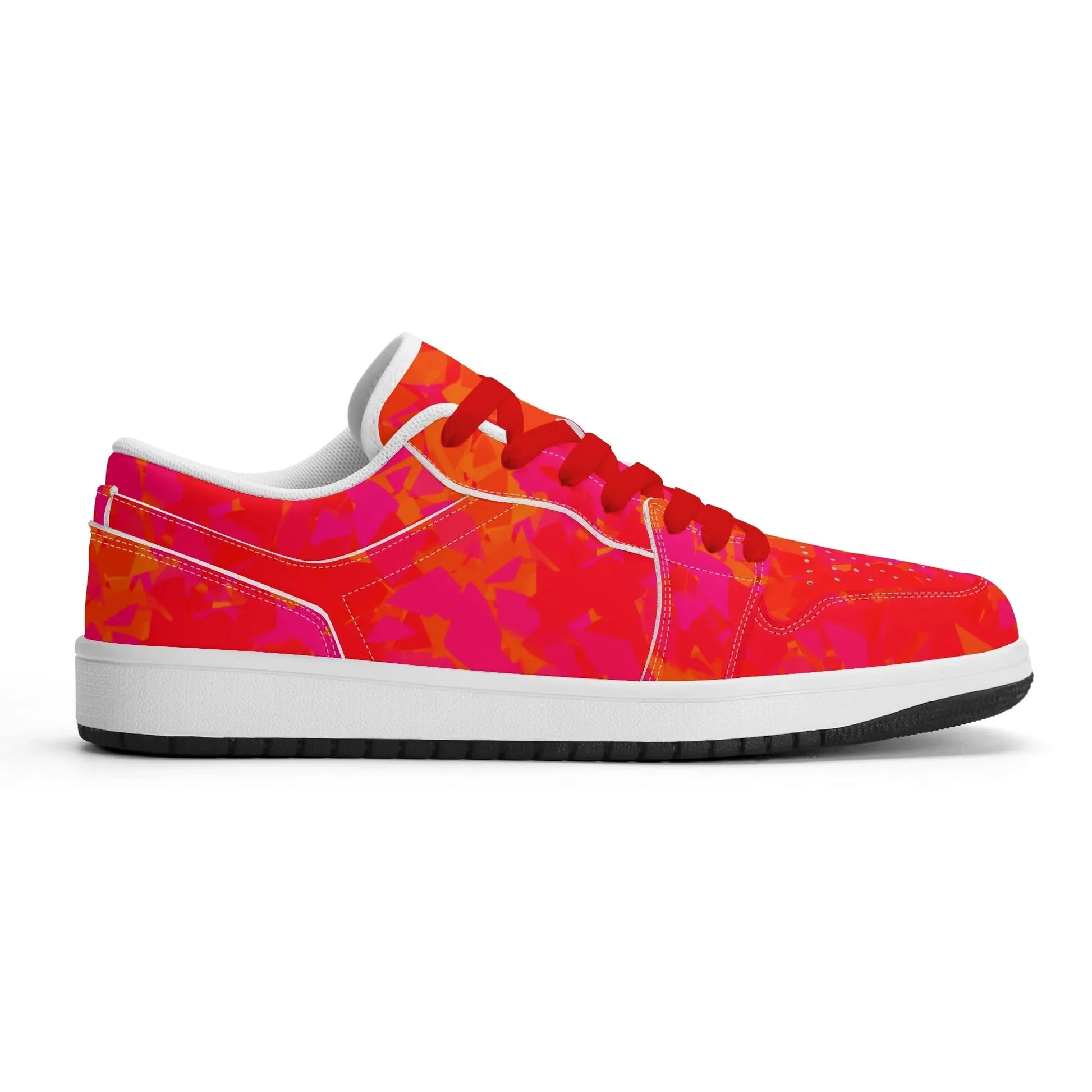 red-crystal-low-top-leder-sneaker-fur-damen-sneaker-jlr-design-90540 - JLR Design