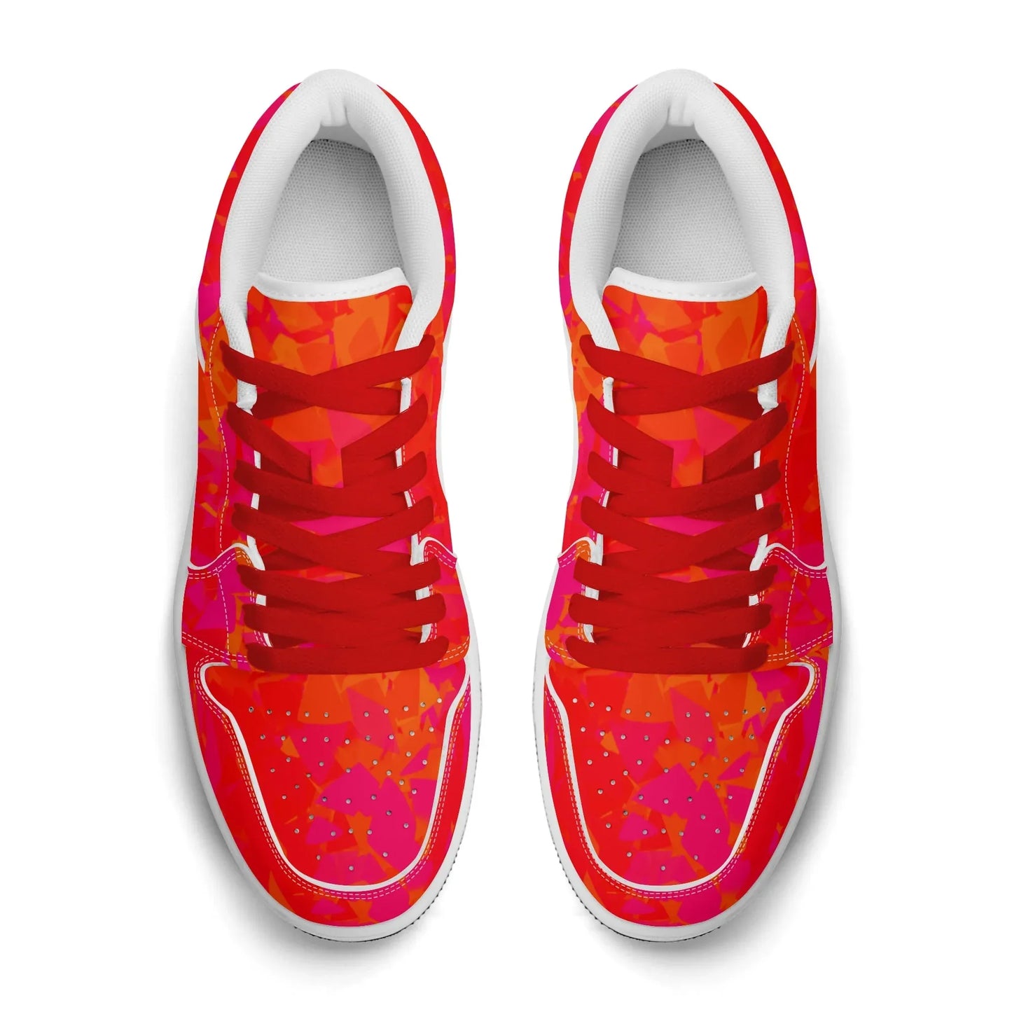 red-crystal-low-top-leder-sneaker-fur-damen-sneaker-jlr-design-35988 - JLR Design
