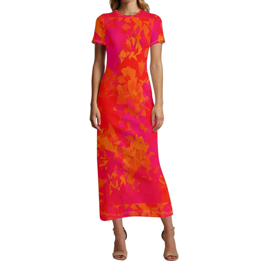 red-crystal-short-sleeve-long-dress-long-dress-jlr-design-53114 - JLR Design