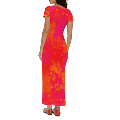 red-crystal-short-sleeve-long-dress-long-dress-jlr-design-67413 - JLR Design